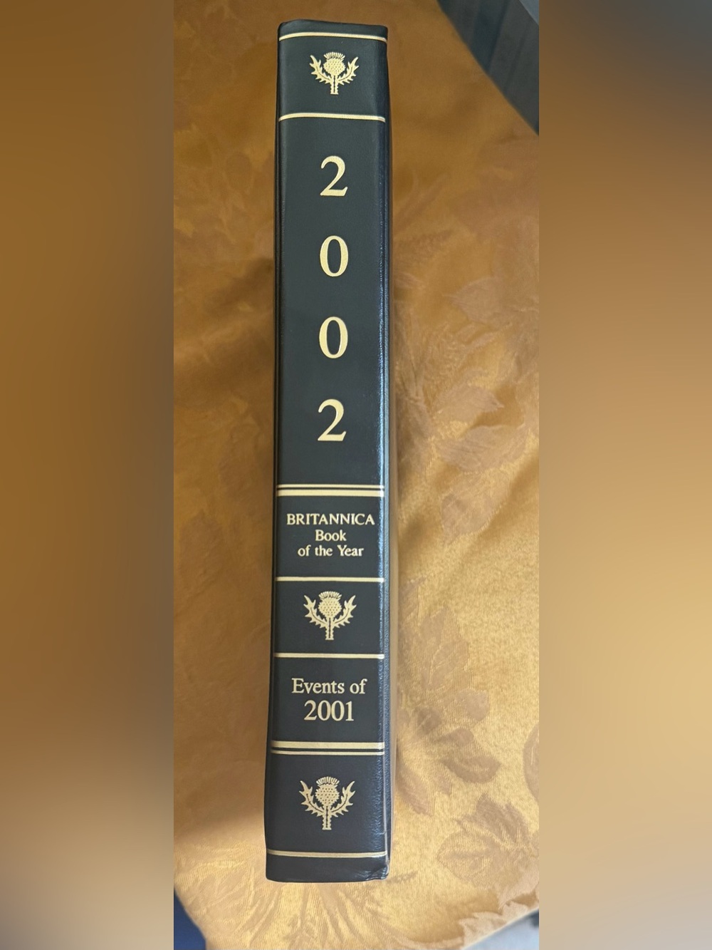 Britannica Book of the Year 2002 - Navy Blue with Gold Lettering (Last Chance)